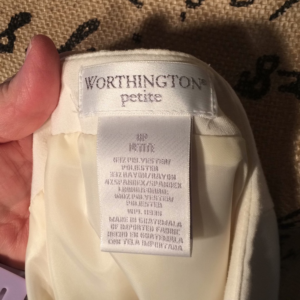 Worthington 8P Cream Skirt - Picture 4 of 5